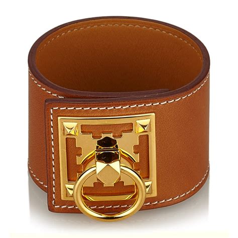 hermes bracelet leather and gold|authentic hermes bracelets.